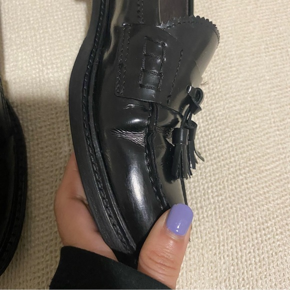 Vero Cuoio Black Tassel Loafers size 38  leather - Picture 3 of 16